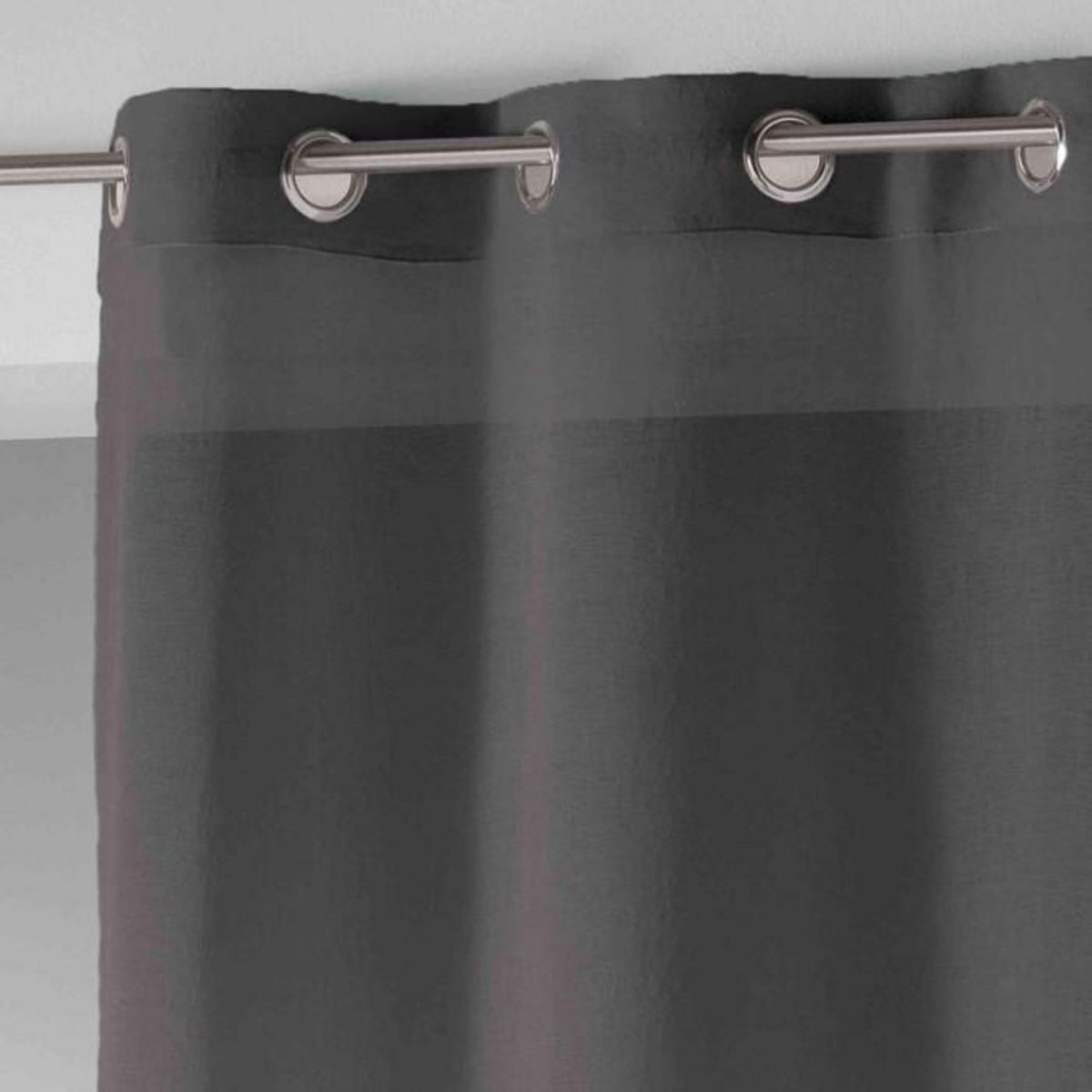 Paris Prix Rideau Voilage Étamine  Telma  140x280cm Anthracite