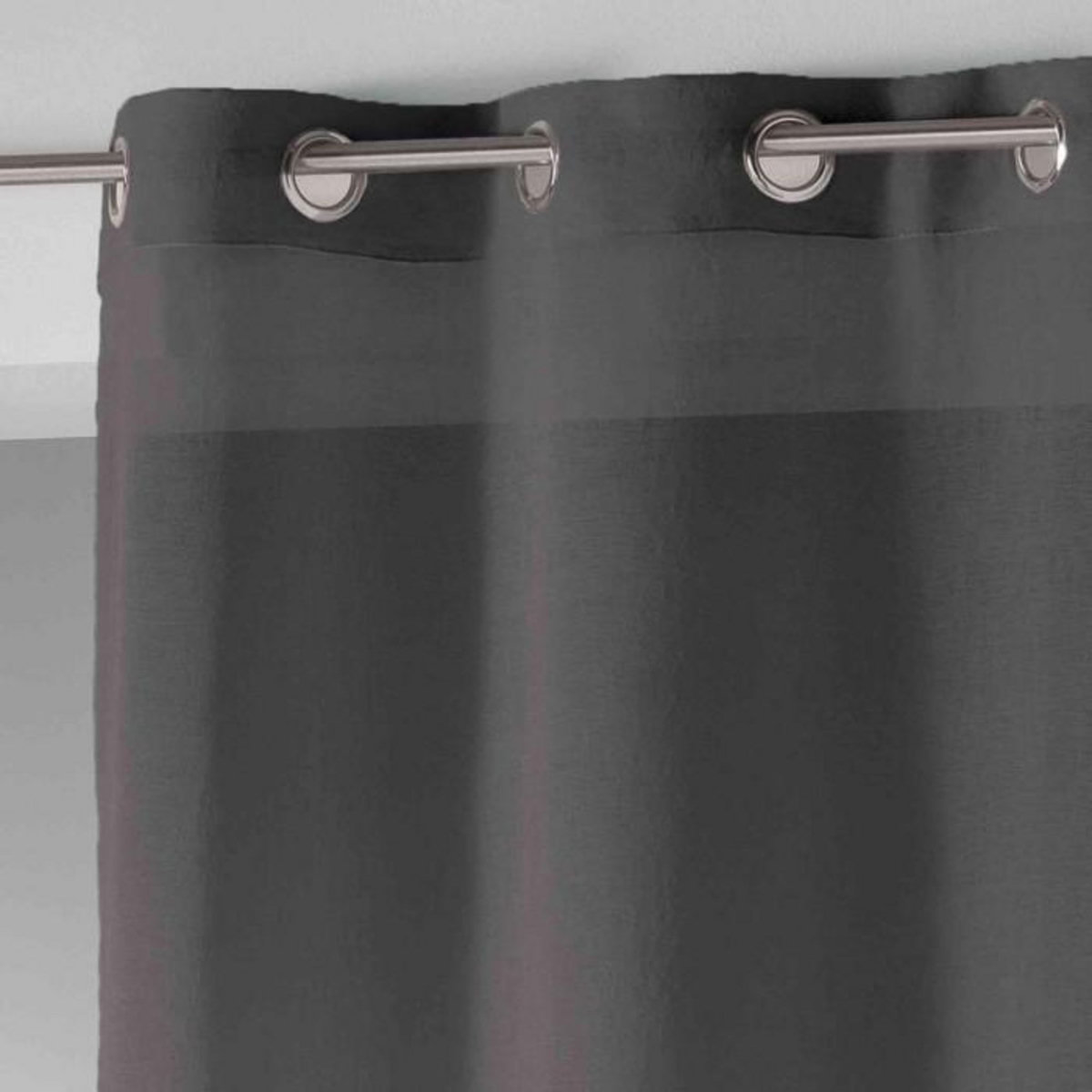 Paris Prix Rideau Voilage Étamine  Telma  140x280cm Anthracite