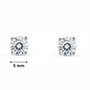Voir la diapositive 3 : L'ATELIER D'AZUR Boucles d'Oreilles Puces Solitaires Diamants de Synthèse 1 Carat - Or 18 Carats 750 Blanc