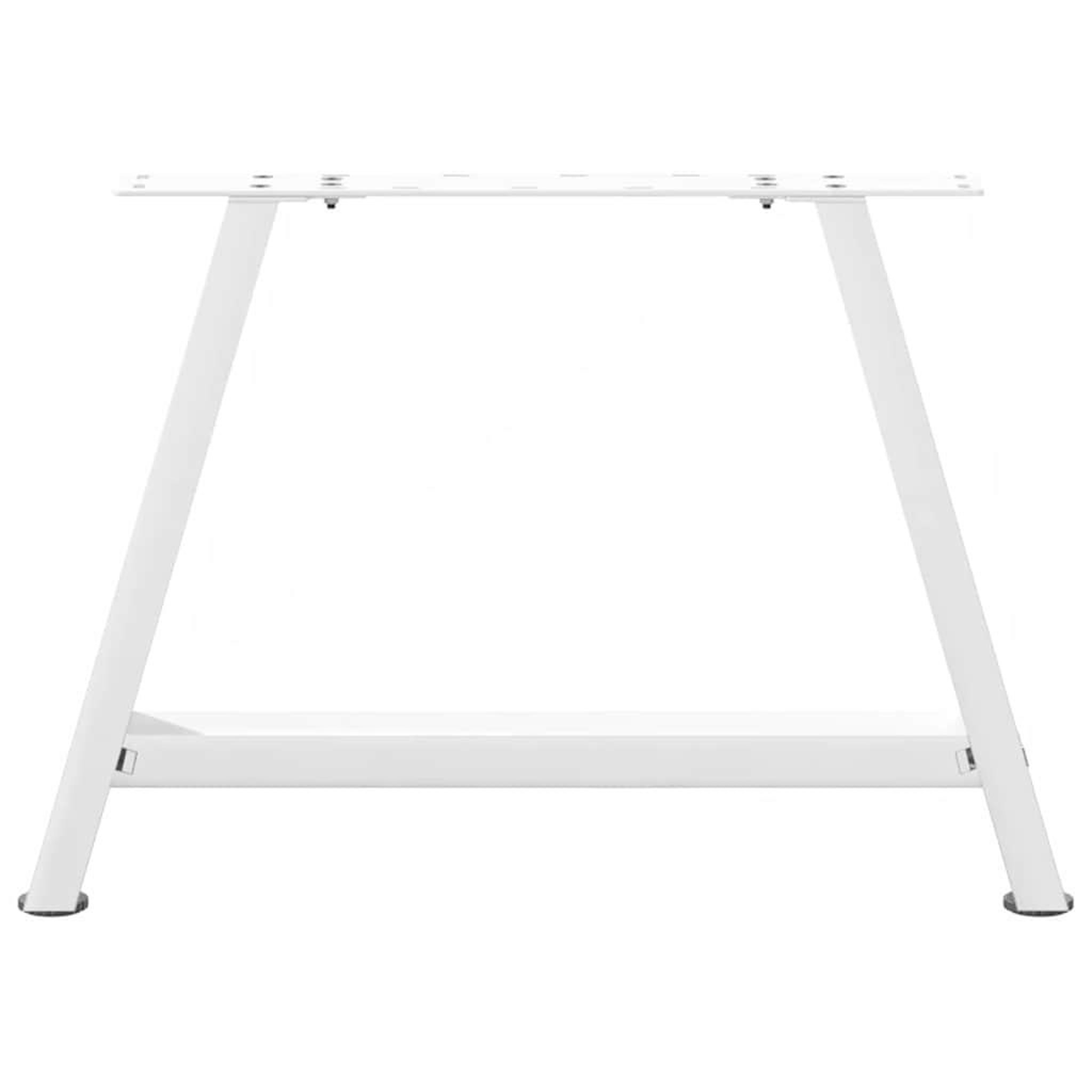 Voir la diapositive 5 : VIDAXL Pieds de table basse forme de A 2 pcs blanc 60x(42-43) cm acier