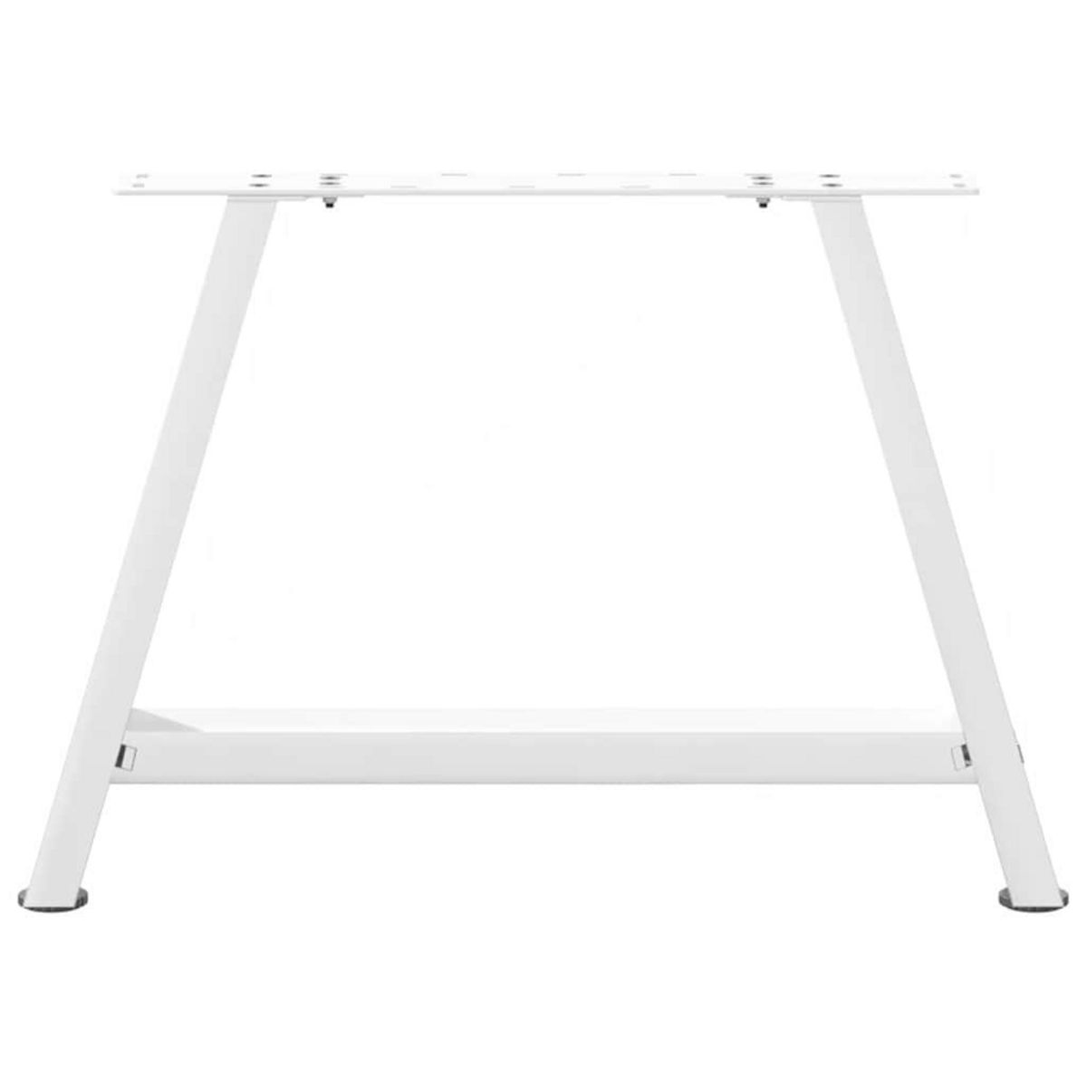 VIDAXL Pieds de table basse forme de A 2 pcs blanc 60x(42-43) cm acier