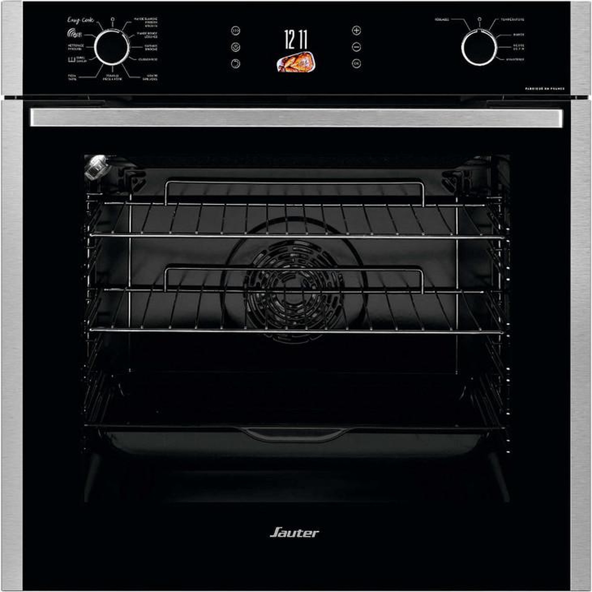 Sauter Four intégrable multifonction 73l 60cm a+ pyrolyse noir/inox - sop6615lx