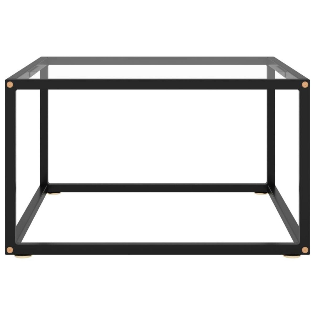 VIDAXL Table basse Noir avec verre trempe 60x60x35 cm