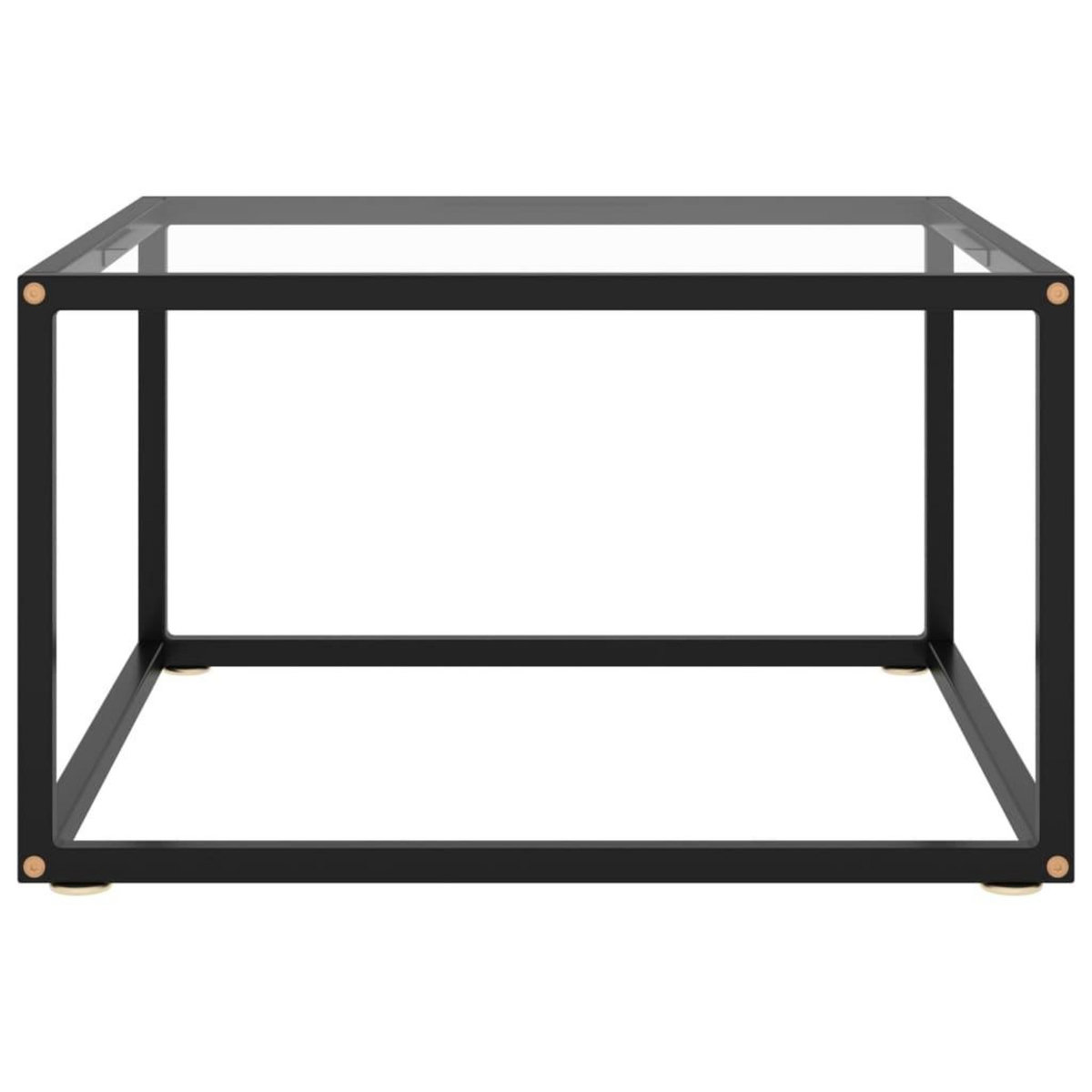 VIDAXL Table basse Noir avec verre trempe 60x60x35 cm