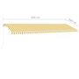 Voir la diapositive 6 : VIDAXL Auvent manuel retractable sur pied 600x300 cm Jaune/Blanc