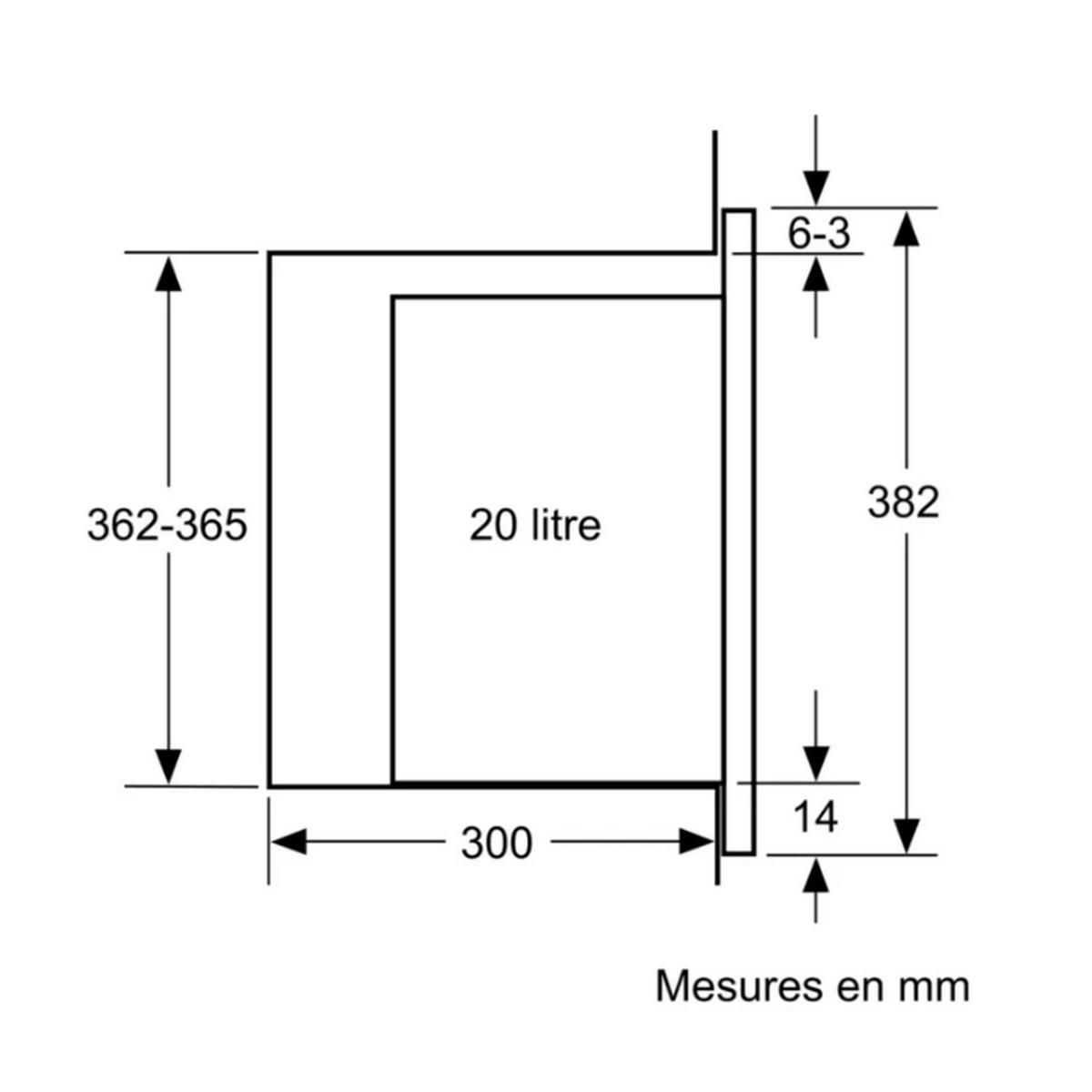 Neff Micro-ondes encastrable 20l 1270w graphite grey - HLAWD23G0