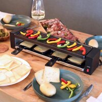 Livoo Appareil à raclette et fondue 12 personnes DOC234, Noir :  : Cuisine et maison