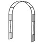 Voir la diapositive 1 : OUTSUNNY Arche de jardin arche à rosiers style fer forgé dim. 150L x 40l x 223H cm métal époxy noir