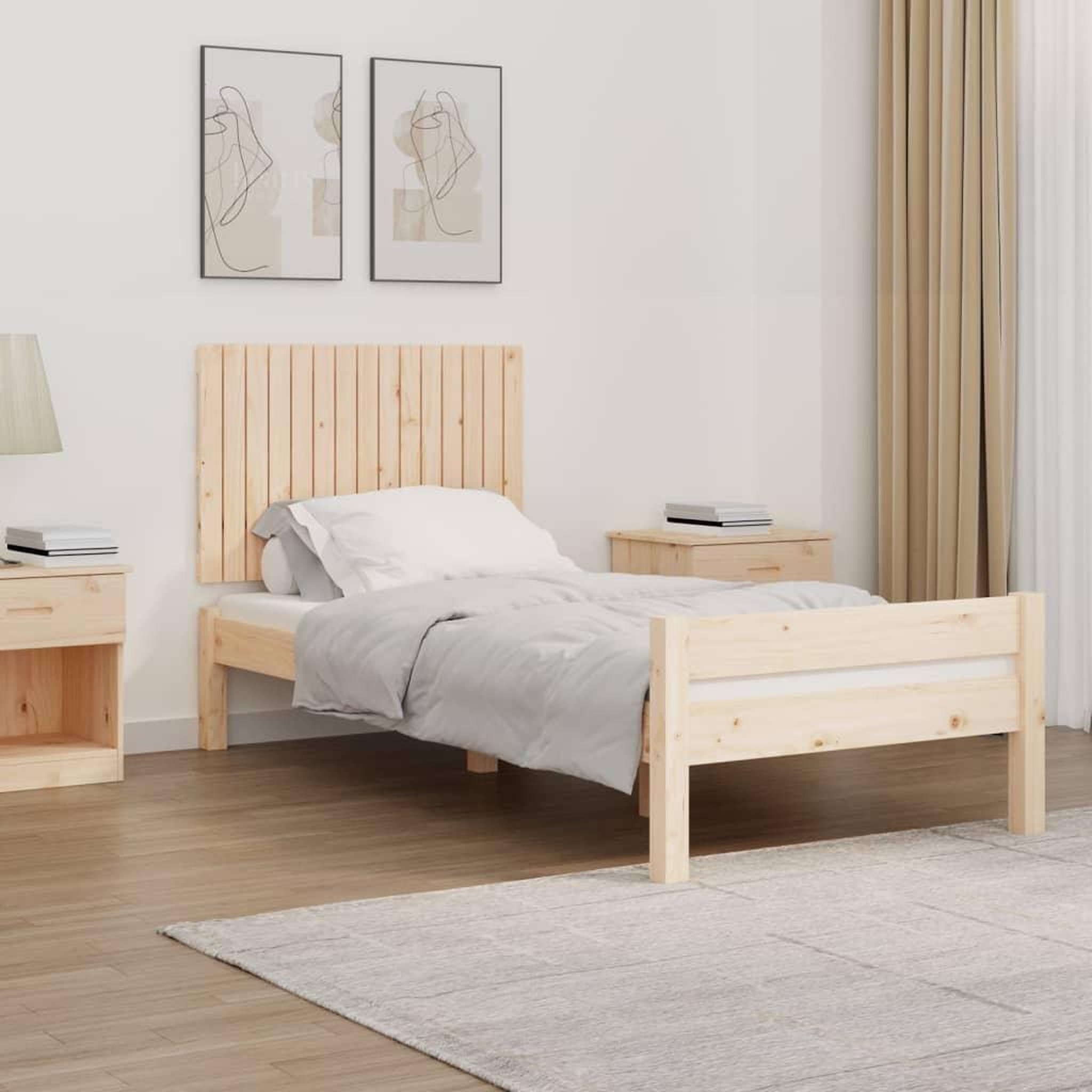 Voir la diapositive 1 : VIDAXL Tete de lit murale 95,5x3x60 cm Bois massif de pin