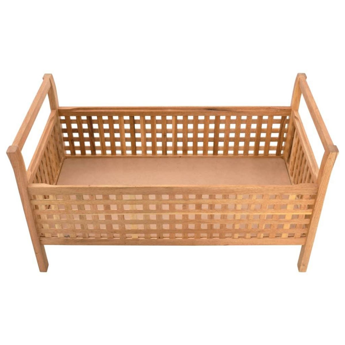 VIDAXL Banc de rangement 93x49x49 cm Bois de noyer massif