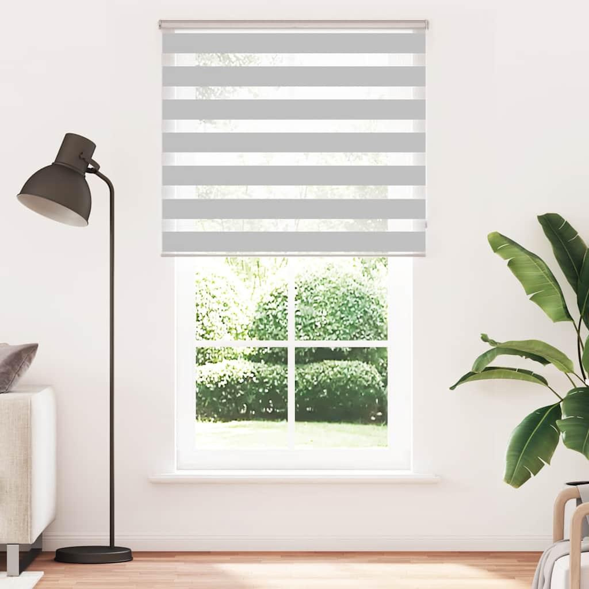 Voir la diapositive 2 : VIDAXL Store zebre gris clair largeur du tissu 115,9 cm polyester