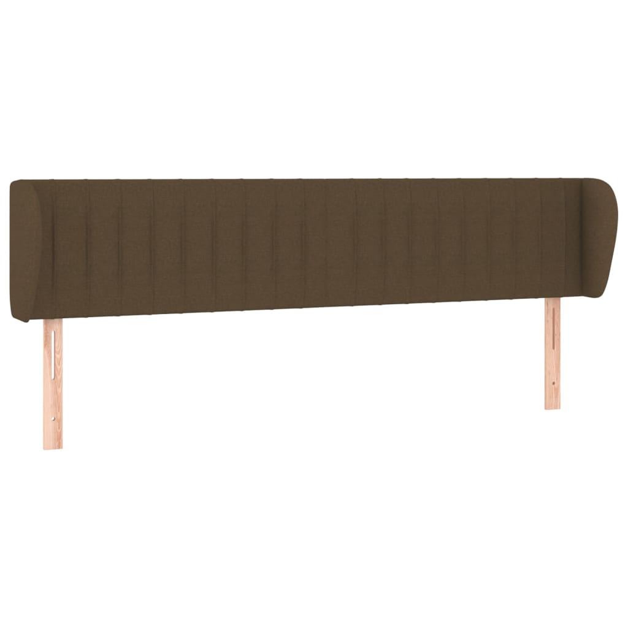 Voir la diapositive 2 : VIDAXL Tete de lit avec oreilles Marron fonce 163x23x78/88 cm Tissu