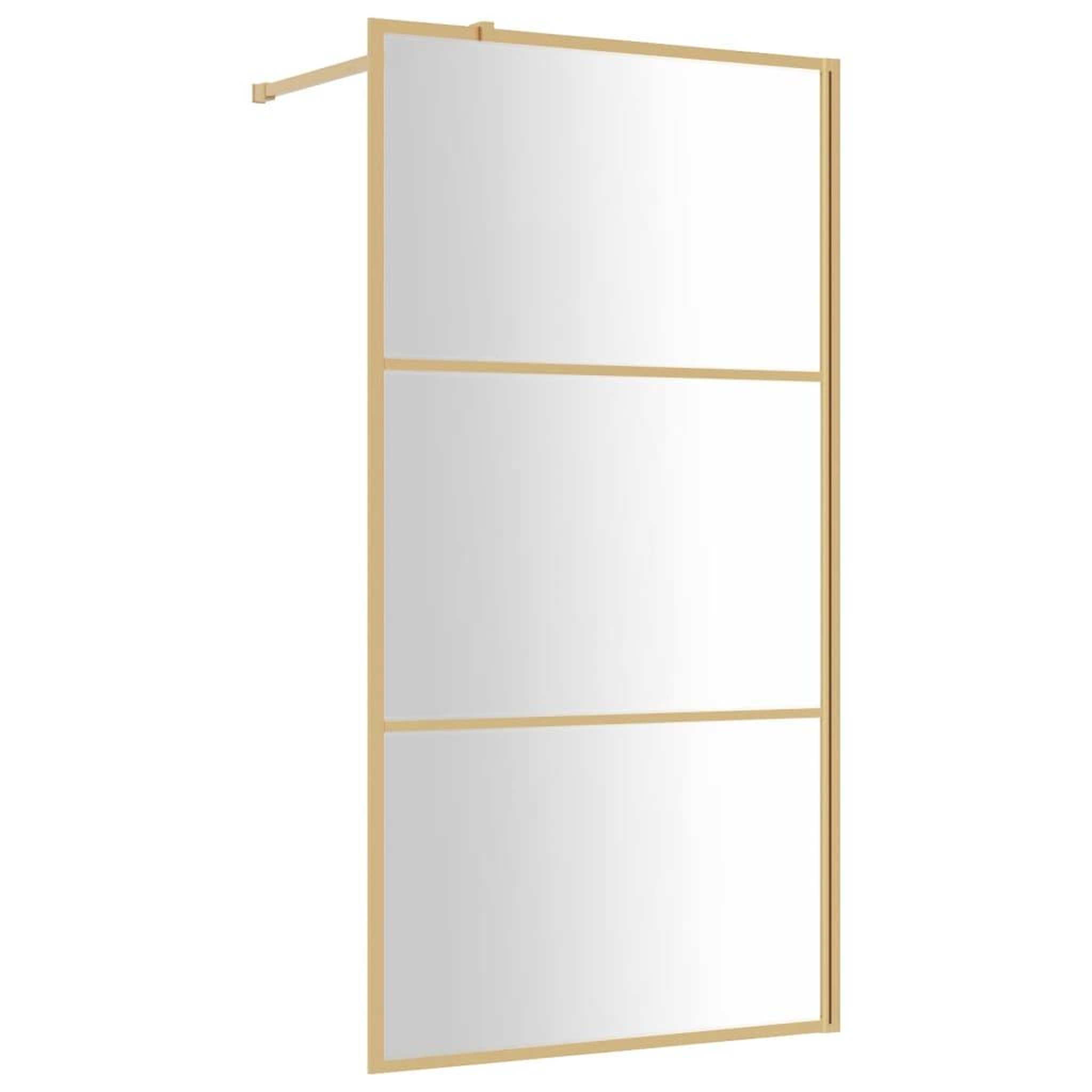 Voir la diapositive 2 : VIDAXL Paroi de douche avec verre ESG transparent dore 115x195 cm
