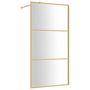 Voir la diapositive 2 : VIDAXL Paroi de douche avec verre ESG transparent dore 115x195 cm