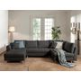 Voir la diapositive 2 : LISA DESIGN Rune - canapé panoramique - avec pouf d'appoint - 7 places - style scandinave - droit