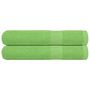 Voir la diapositive 1 : VIDAXL Serviettes 2 pcs vert pomme 100x200 cm 360 g m² 100% coton