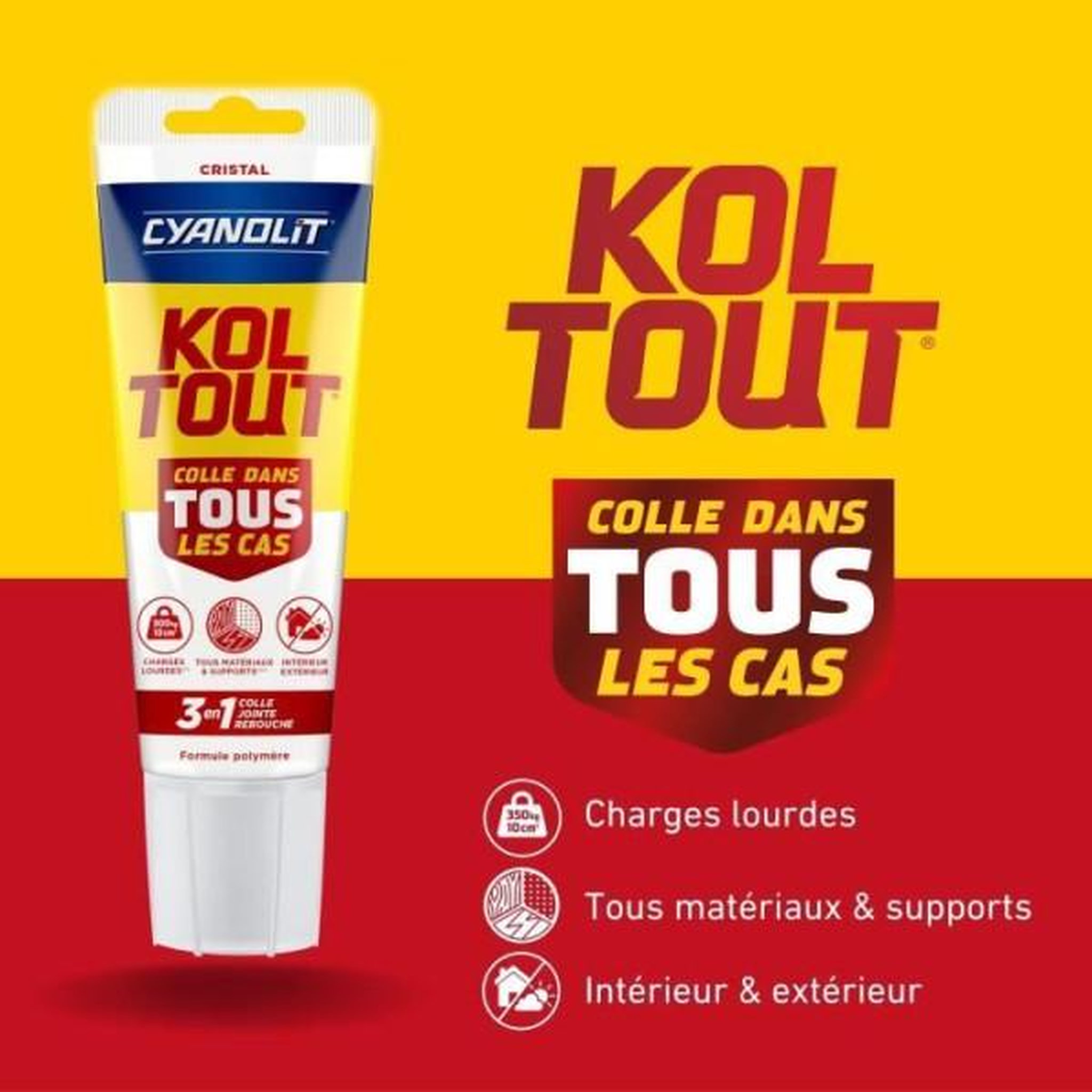 Voir la diapositive 2 : CYANOLIT Colle de fixation et d'étanchéité - CYANOLIT - Cristal - Tube 125 ml - Transparent - Pratique et flexible