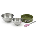 ZENKER Set pâtisserie avec moule à manqué à charnière 26 cm, 2 bols à mixer et spatule Zenker