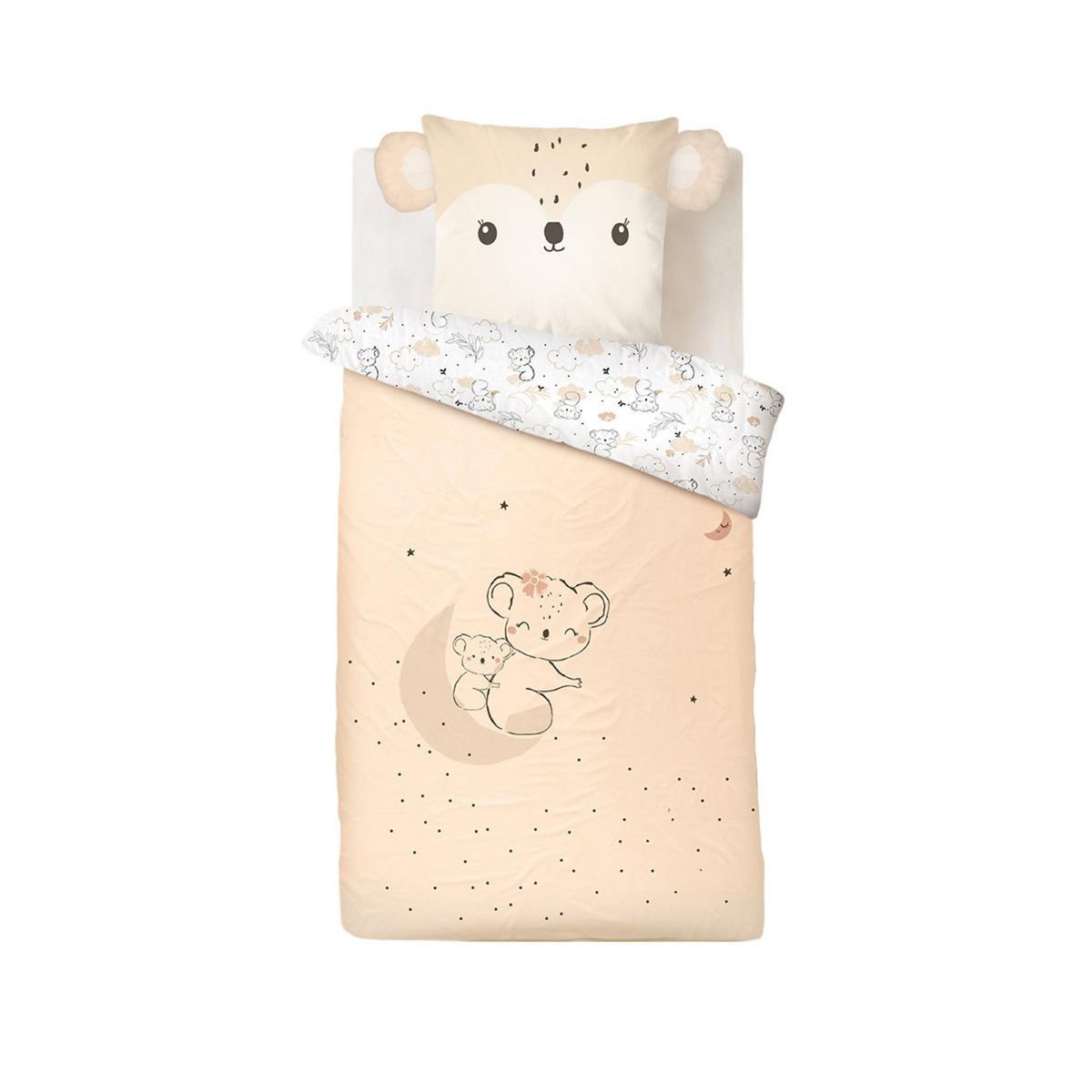 Petit Béguin Housse de couette enfant + taie d'oreiller Salsa