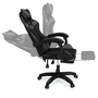 Voir la diapositive 3 : ID MARKET Fauteuil de gaming ALEX réglable avec repose-pied, coussin de tête et coussin lombaire noir et gris