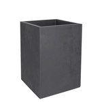 Eda Pot de fleur carré Basalt 49,5 x H.49,5 cm - Gris anthracite- Eda