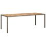 Voir la diapositive 2 : VIDAXL Table de jardin Gris 250x100x75 cm Resine tressee