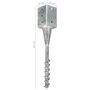 Voir la diapositive 6 : VIDAXL Piquets au sol 6 pcs Argente 9x9x56 cm Acier galvanise