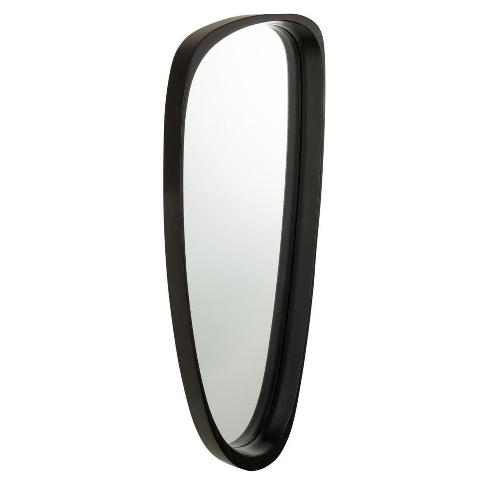 J-LINE Miroir Mural en Verre Design  Giles  89cm Noir