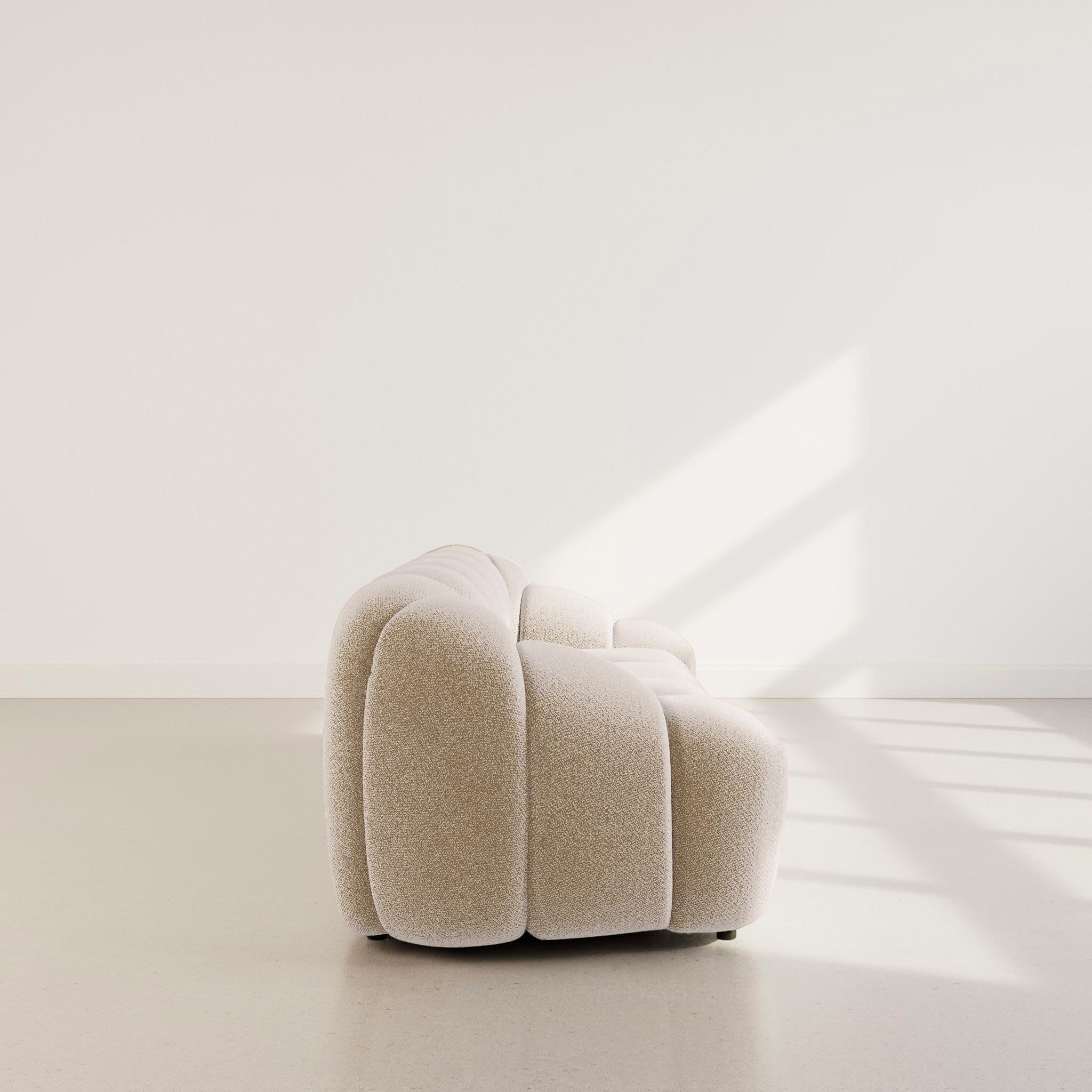 Voir la diapositive 6 : LISA DESIGN Ava - canapé 3 places en velours texturé