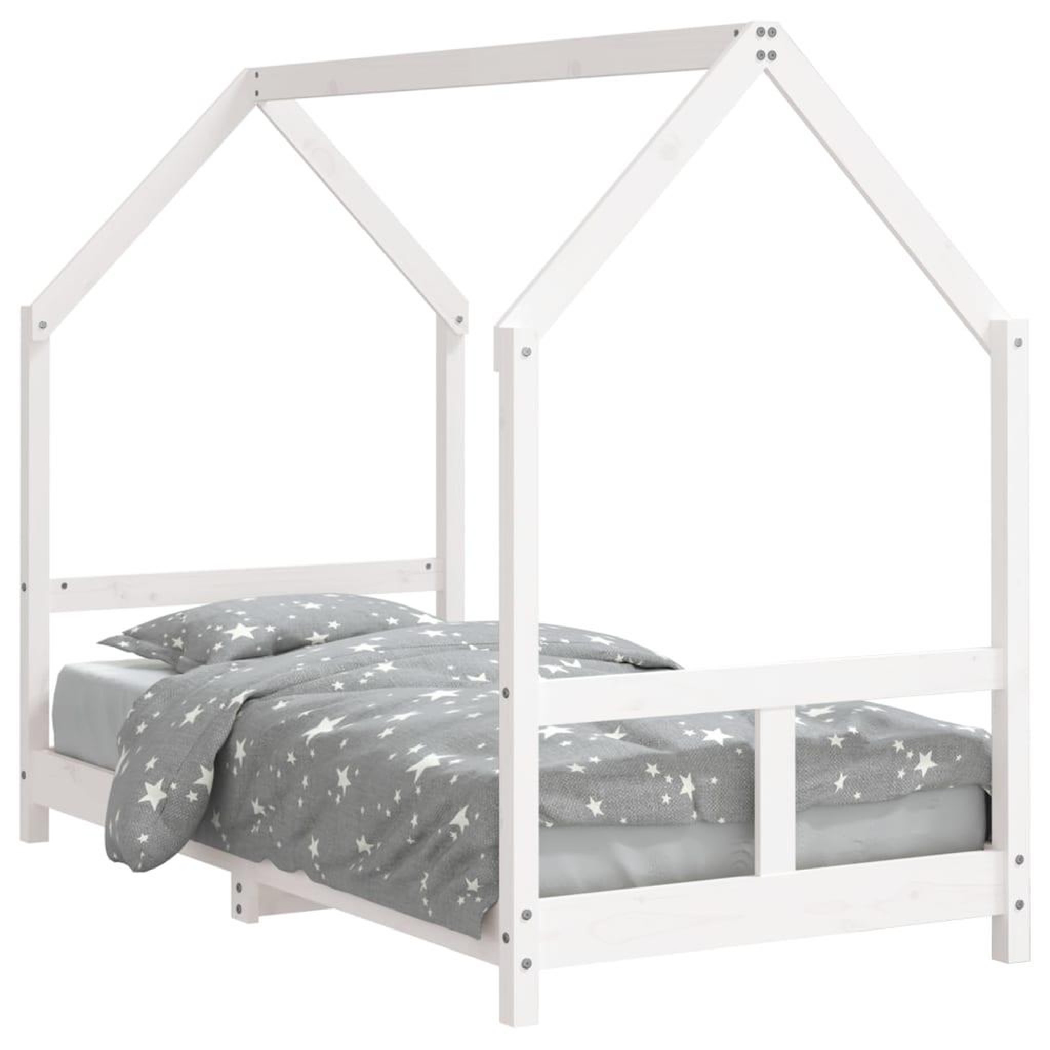 Voir la diapositive 2 : VIDAXL Cadre de lit pour enfant blanc 80x160 cm bois de pin massif