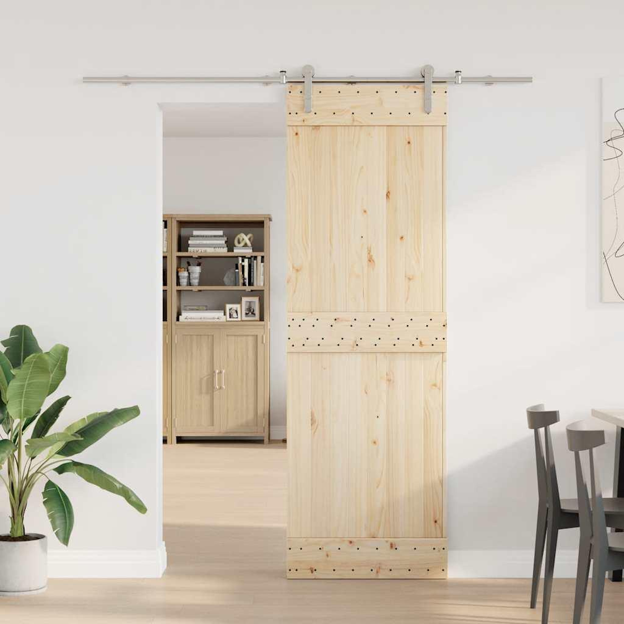 Voir la diapositive 3 : VIDAXL Kit fixation porte coulissante 200 cm Acier inoxydable Argente