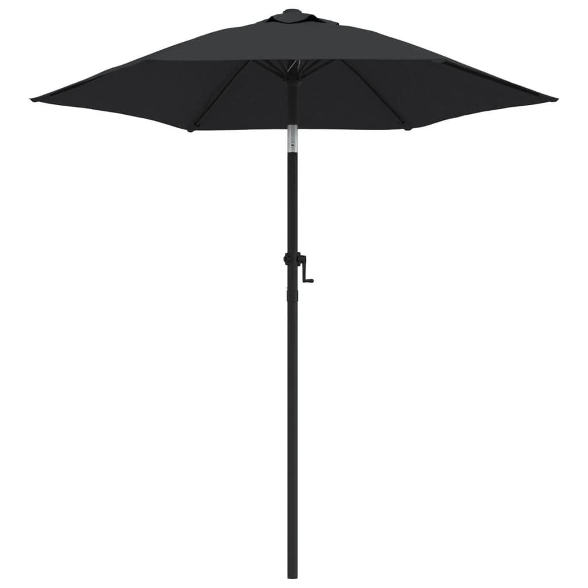 Voir la diapositive 2 : VIDAXL Parasol Noir 200x224 cm Aluminium