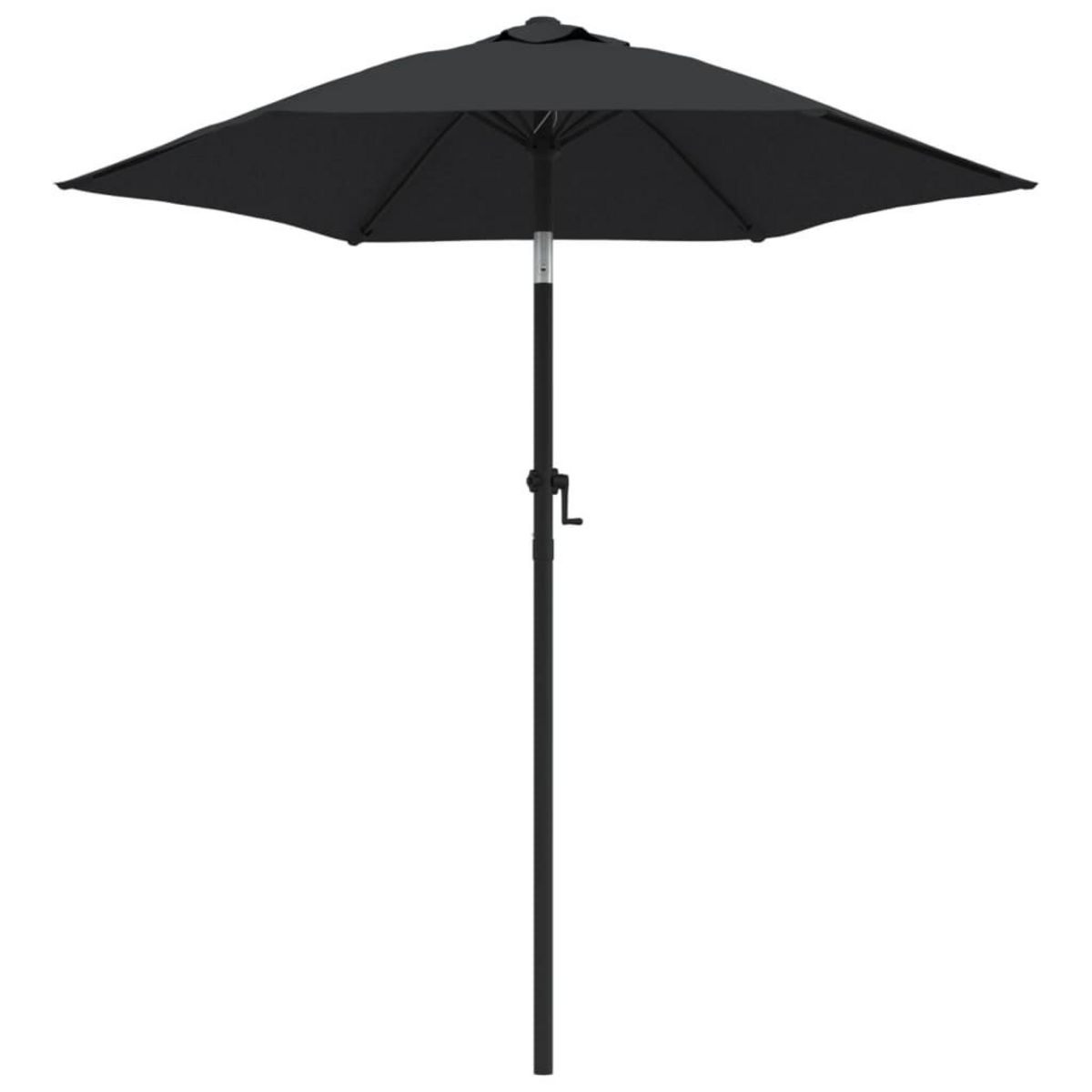VIDAXL Parasol Noir 200x224 cm Aluminium