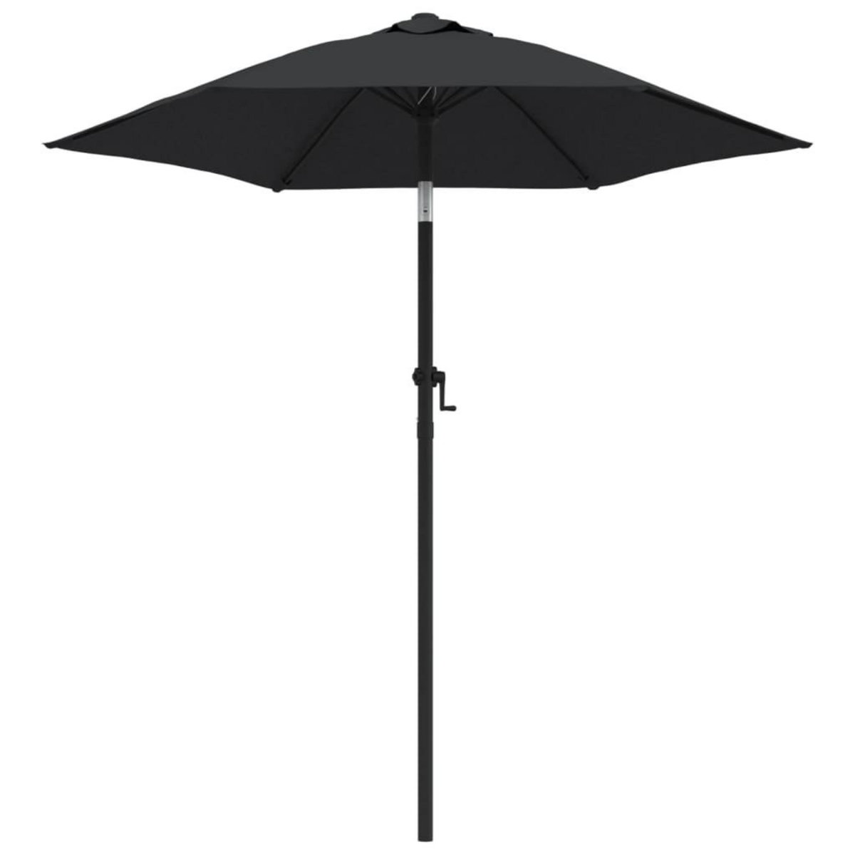 VIDAXL Parasol Noir 200x224 cm Aluminium