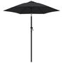 Voir la diapositive 2 : VIDAXL Parasol Noir 200x224 cm Aluminium