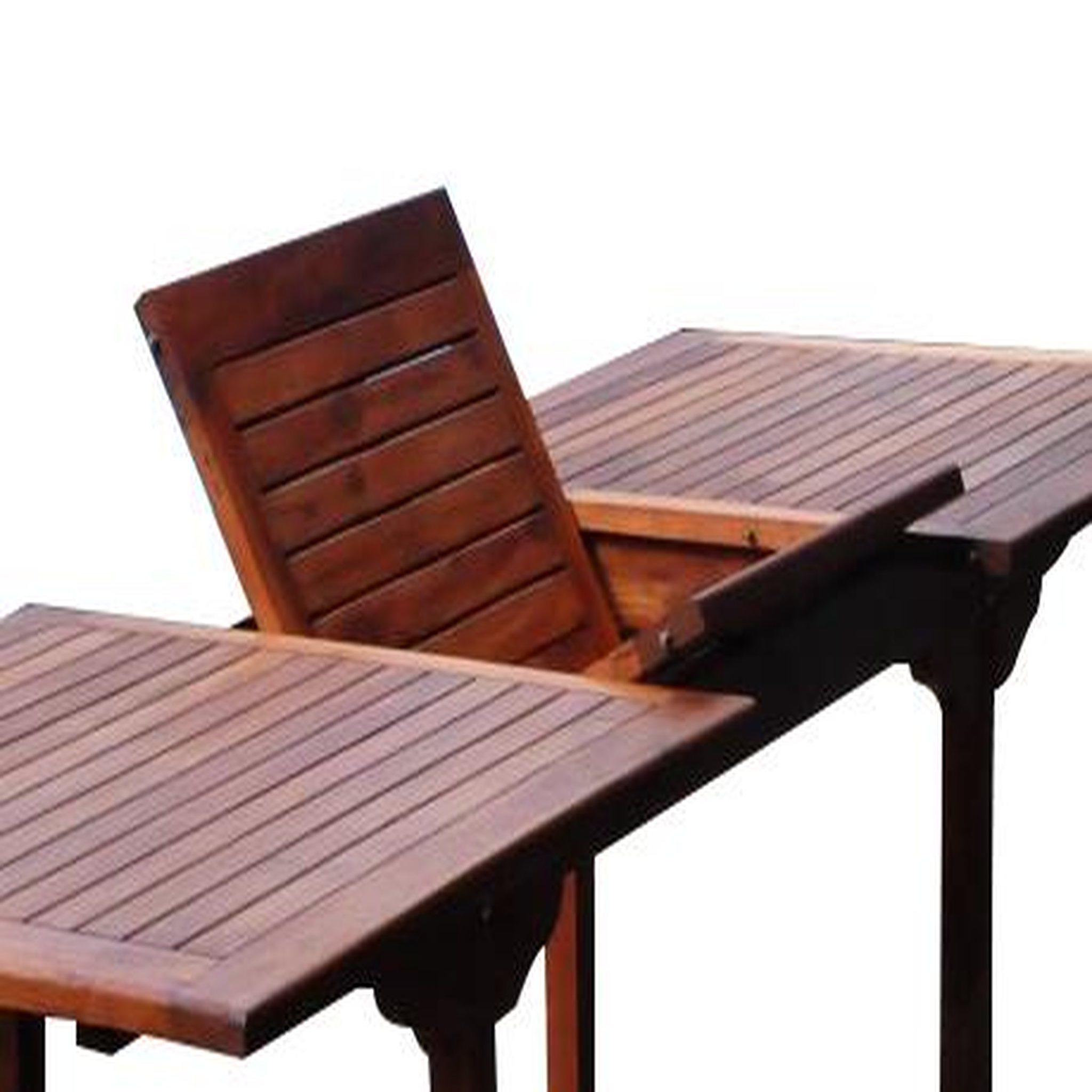 Voir la diapositive 3 : CONCEPT USINE Salon de jardin Teck huilé 8 personnes - Table rectangle + 8 chaises LUBOK