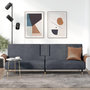 Voir la diapositive 1 : VIDAXL Canape-lit avec porte-gobelets gris fonce velours