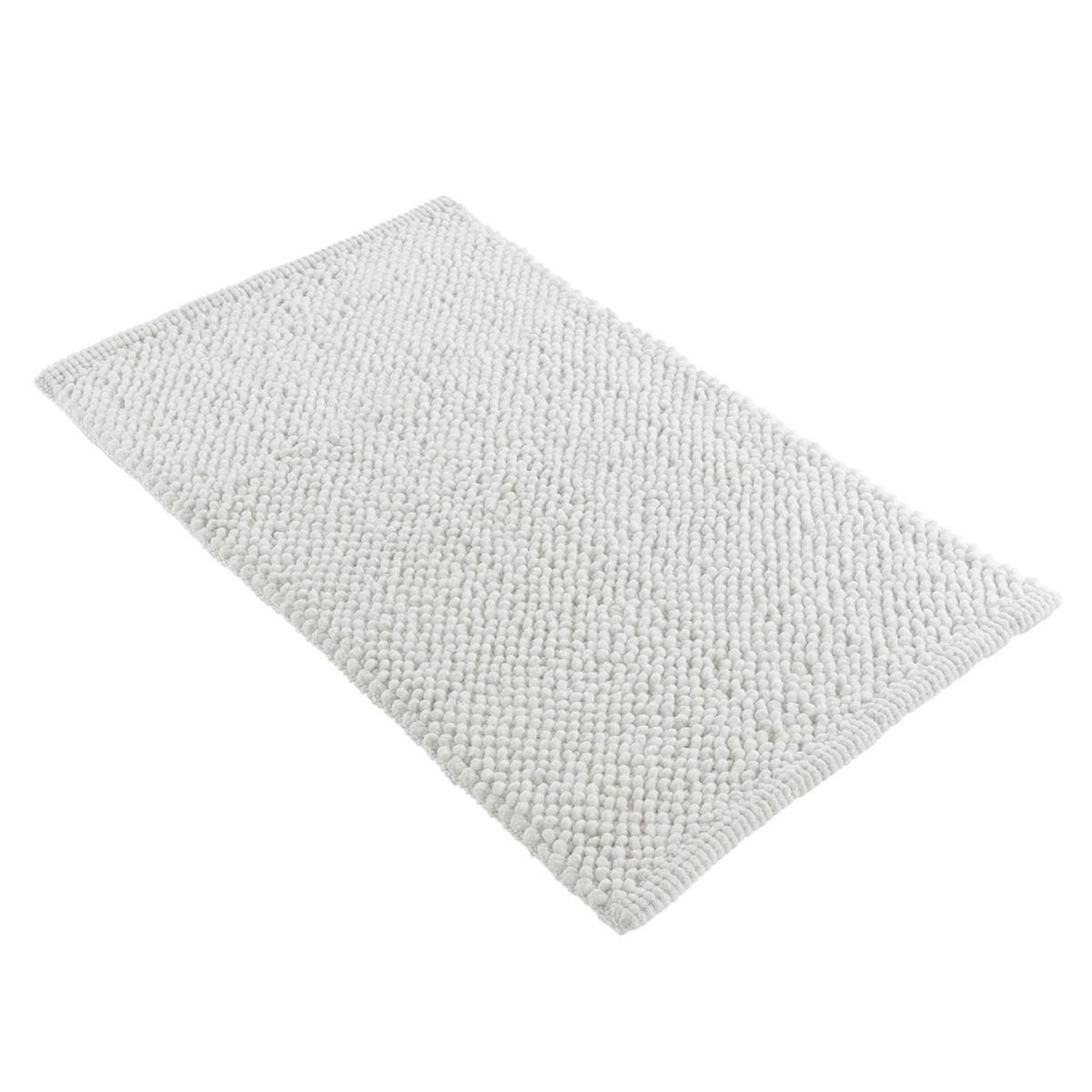 Voir la diapositive 2 : Douceur d'Intérieur Tapis de bain en chenille  yanis  50x80cm blanc
