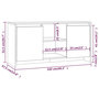 Voir la diapositive 6 : VIDAXL Meuble TV Blanc 102x37,5x52,5 cm Bois d'ingenierie