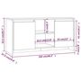 Voir la diapositive 6 : VIDAXL Meuble TV Blanc 102x37,5x52,5 cm Bois d'ingenierie