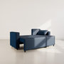 Voir la diapositive 2 : BEST MOBILIER Jonas - canapé d'angle réversible 4 places convertible avec coffre en tissu texturé