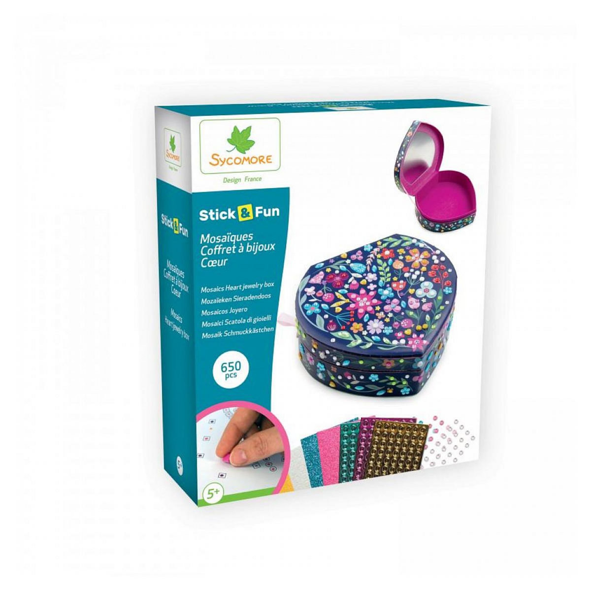 Au Sycomore Stick n fun 3D mosaiques  coffret coeur