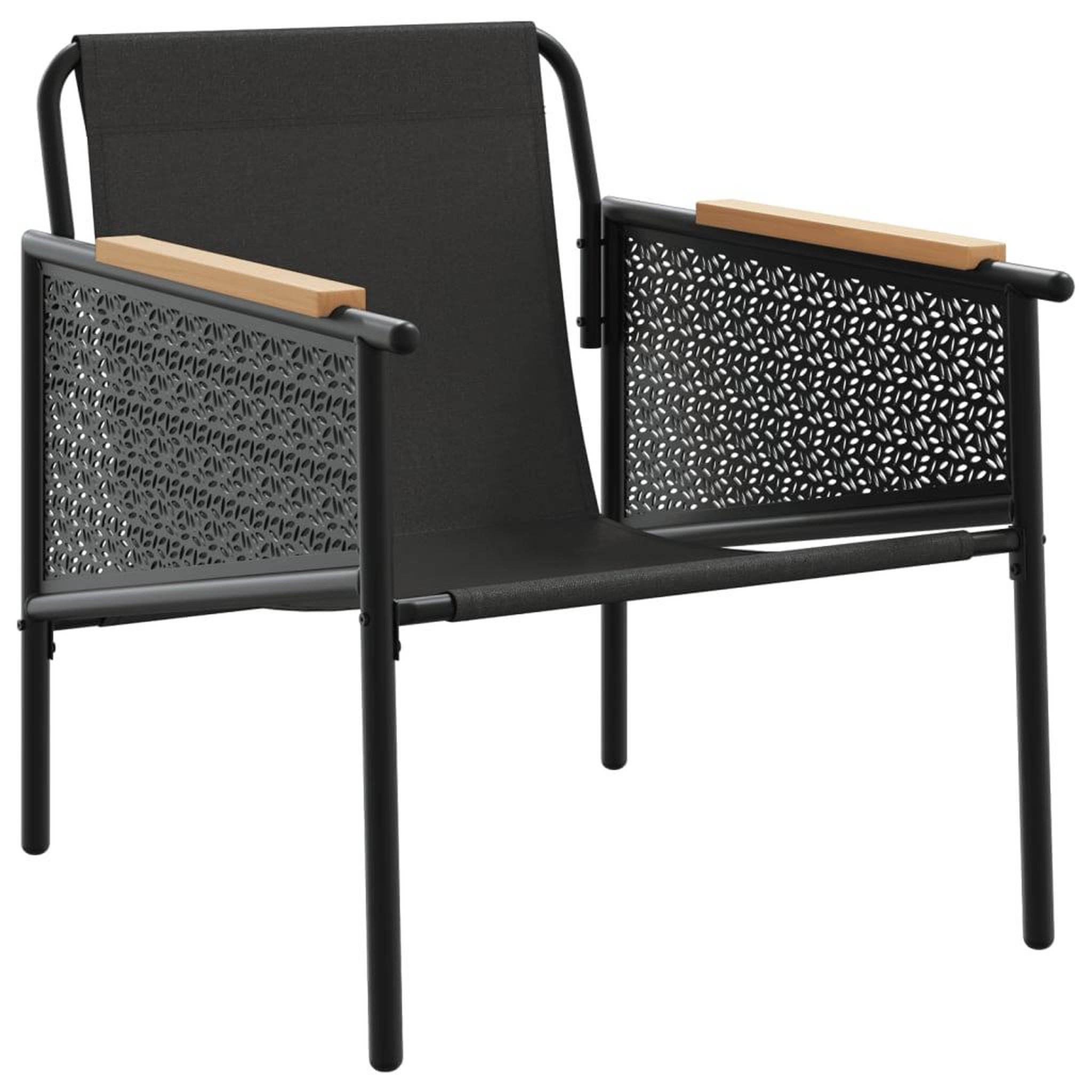 Voir la diapositive 4 : VIDAXL Chaises de jardin avec coussins lot de 2 noir acier