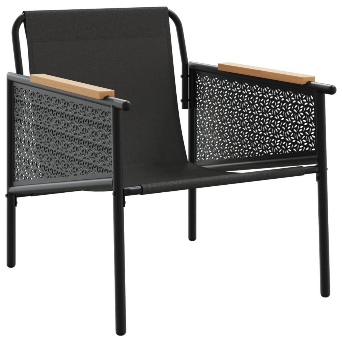 VIDAXL Chaises de jardin avec coussins lot de 2 noir acier