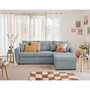 Voir la diapositive 1 : BEST MOBILIER Astoria - canapé d'angle réversible 4 places - convertible avec coffre - en tissu texturé