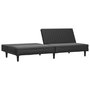 Voir la diapositive 4 : VIDAXL Canape-lit 2 places noir similicuir