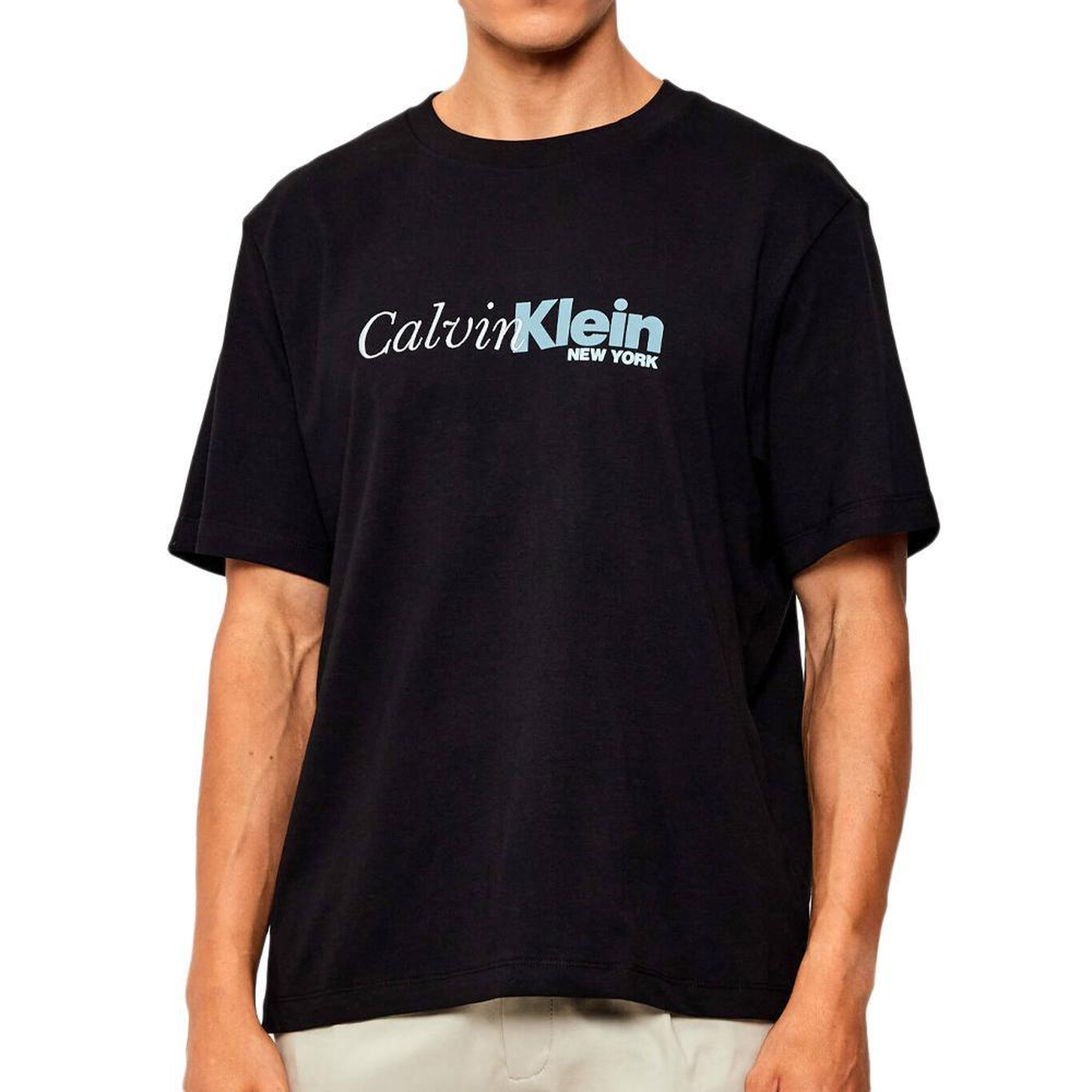 CALVIN KLEIN JEANS T-shirt Noir/Bleu  Homme Calvin Klein Jeans Ss 20s Eu. Coloris disponibles : Noir