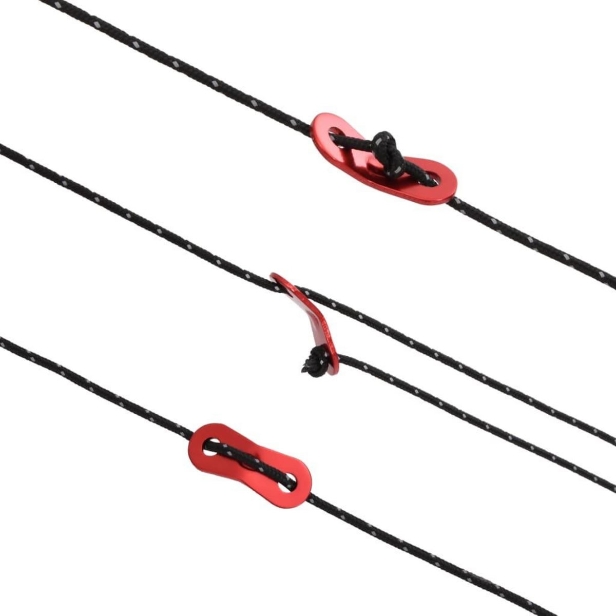 VIDAXL Corde de haubanage de tente avec bandes reflechissantes et cles