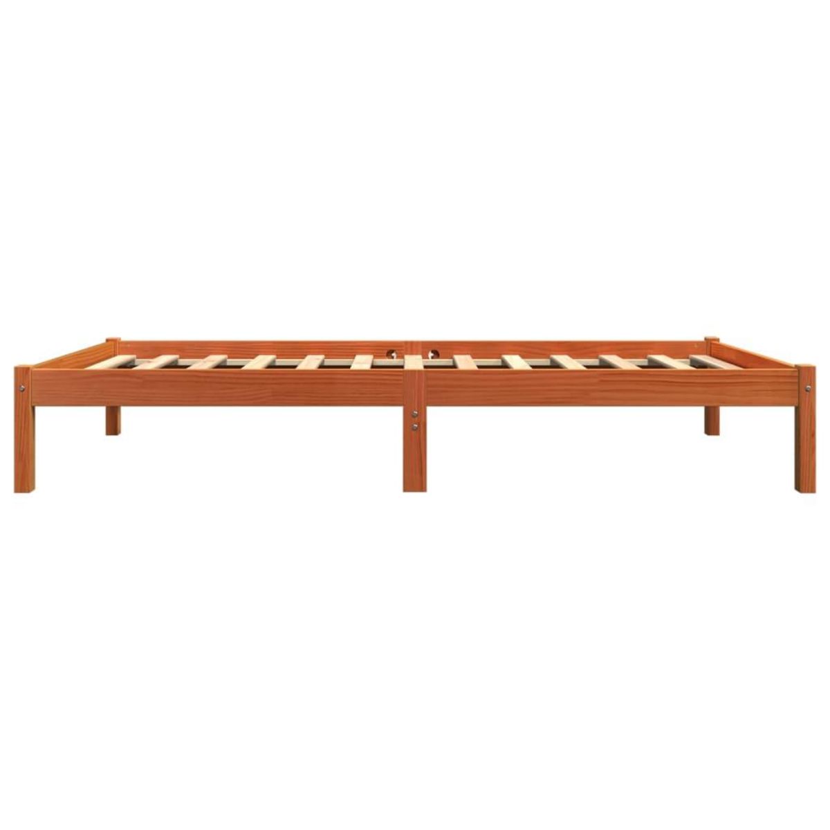 VIDAXL Cadre de lit sans matelas cire marron 90x200 cm bois pin massif