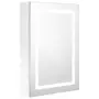 VIDAXL Armoire de salle de bain a miroir LED Blanc brillant 50x13x70cm